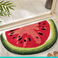 VIKAMA Cute Cartoon Lemon Smiling Face Plush Carpet Bathroom Water Absorbing And Anti Slip Floor Mat Home Decoration.