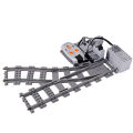 MOC City Train Rail Crossing Tracks Set Stud Gap Triple Switch Bricks Building Blocks Technical Enlighten Toys for kids.