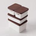 4Pcs Mini Storage Case With Cover 1/12 Dollhouse Miniature Food Storage Box Model Doll House Accessories Toy.