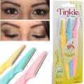 Tinkle Eyebrow Razors for Women – 3pcs Set (Multicolor) | Facial Hair Remover, Eyebrow Shaper & Dermaplaning Tool. 