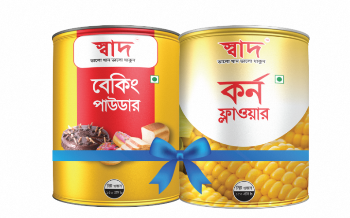 Saad Corn Flour 150gm & Baking Powder 150gm Combo Pack – Tin Can Packaging