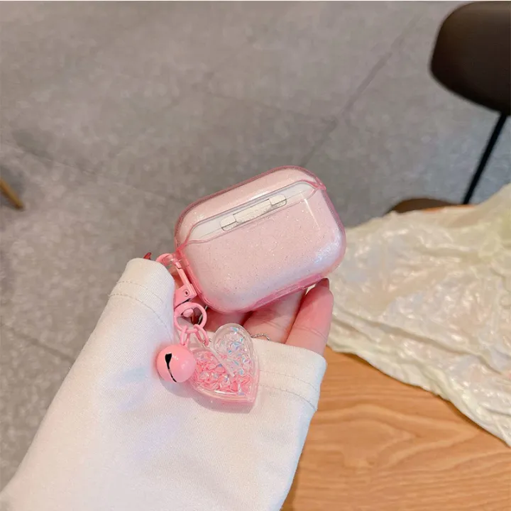 Cute%20Glitter%20Love%20Crystal%20Headphone%20Cover%20Pendant%20Minimalist%20Style%20For%20Apple%20Airpods%20Bluetooth%20Headset%20Protective%20Case%20-%20Image%204