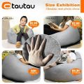 OTAUTAU Cotton Linen Bean Bag Cover without Filler Floor Corner Lazy Beanbag Chair Pouf Salon Ottoman Puff Lounger Sac DD002. 