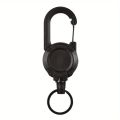 1/2/4pcs Extendable Retractable Holders Keychain Badge Reels Heavy Duty Clip With Carabiner Key Chain For Men Outdoor Bags.