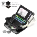 New Men's Wallet Retro Buckle Zipper Cow Leather Lightweight Multi Functional Wallet For Storing Money Shopping Card Bag. 