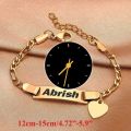 Customized name engrave born baby bracelet retock with box. 