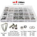 400/650/2100X M1.6 M2 M2.5 M3 M4 M5 304 Stainless Steel Torx Flat Countersunk Head Screw Bolt Nut Washer Set Assortment Kit Box. 