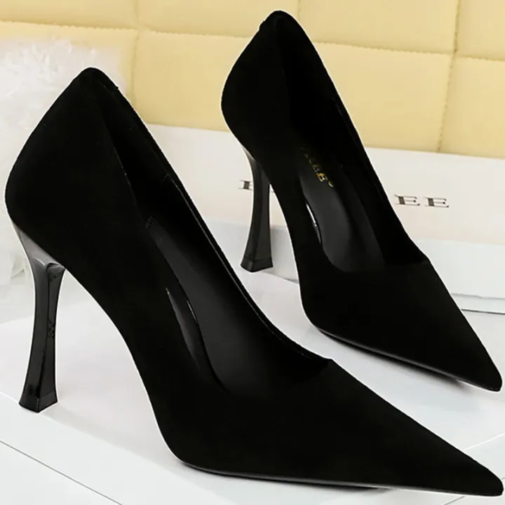 Autumn%20Simple%20Elegant%2010cm%207cm%20High%20Heels%20Stiletto%20Womens%20Shoes%20Pointed%20Black%20Etiquette%20Professional%20Single%20Shoes%20Wedding%20Shoes%20-%20Image%202