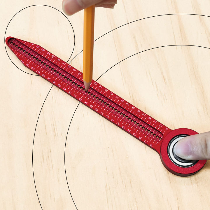 Fixed Format Ruler Woodworking circular drawing ruler, fixed point marker, adjustable ...