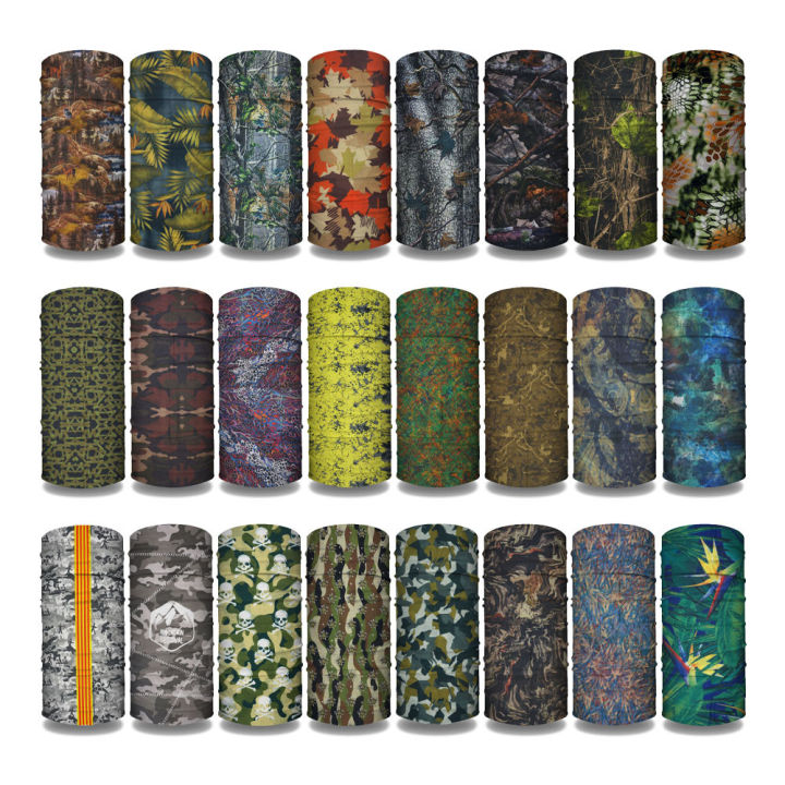 Multi-Purpose Camo Hunting Bandana Seamless Neck Gaiter Tube Mask Face Shield Hiking Camping Realtree Printed Scarf