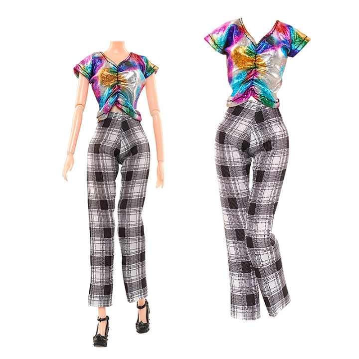 1Set%20Dollhouse%20Miniature%20Doll%20Dress%20/%20Short%20Skirt%20/%20Blouse%20Summer%20Wear%20Clothing%20For%2030cm%20Dolls%20Fashion%20Clothes%20-%20Image%205