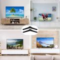 New Universal TV Base Stand Legs With Screws Black TV Stand Base Mount Tabletop Adjustable Hardware Bedroom.