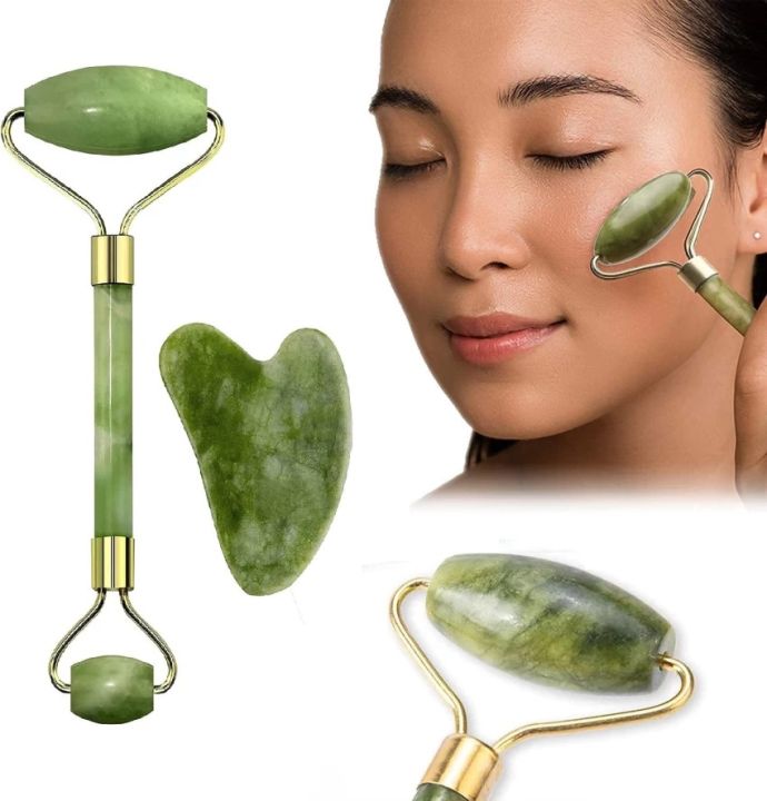 GR Gua Sha Stone & Jade Roller