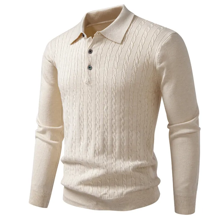 Autumn%20Mens%20Polo%20Sweater%20V%20Neck%20Long%20Sleeve%20Knit%20Button%20Polos%20Ribbed%20Casual%20Dress%20Pullover%20Sweaters%20Outdoor%20Winter%20Streetwear%20-%20Image%203