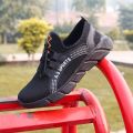 Men's Running Shoes Men's Slip-on Shoes Tennis Walking Casual Shoes Black Gym Breathable Rubber Work Shoes. 