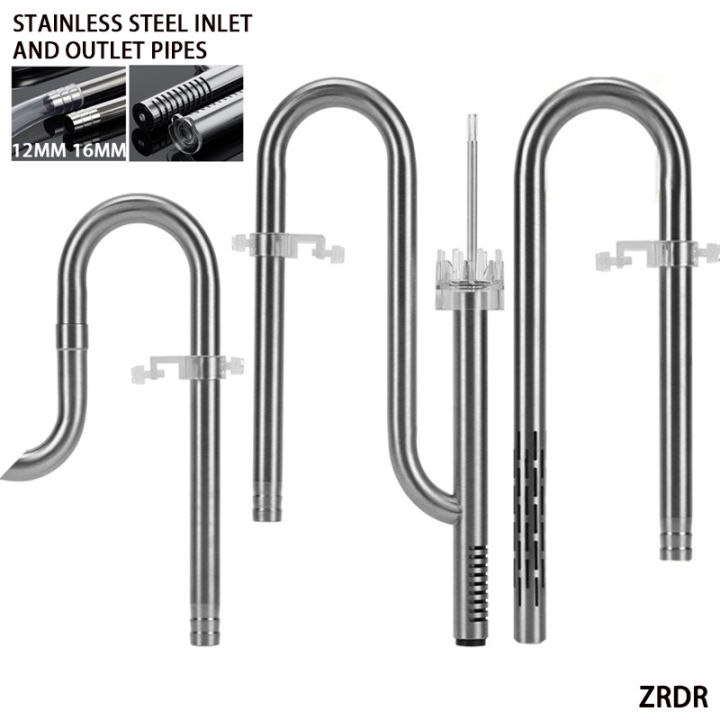 ZRDR Fish tank filter tube filter Aquarium external 304 stainless steel ...