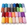 24 Color Sewing Thread 100 Polyester Yarn Sewing Thread Roll Machine Hand Embroidery 200 Yard Each Spool For Home Sewing Kit.