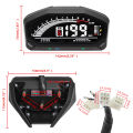 Digital Motorcycle Speedometer Dashboard Panel LCD Display Speed Meter Tachometer RPM Fuel Gauge Odometer For 1,2,4 Cylinders. 