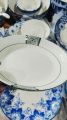 Ceramic 7 inch  Plates,  Set of 3, for Pasta, Salads, Grains, Noodles and Soups. 