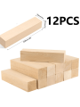 Basswood Carving Blocks 4/8/12 Pieces Shaved Basswood for Carving - Large Wood Carving Blocks 1"х1"x4" Wooden Craft Blocks Bassw. 