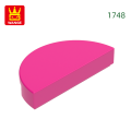 Wange 543Pcs/Lot 1748 1x2 Semi Circular Light Panel Building Blocks MOC  Accessories Compatible with Brick Children Toys . 