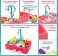 Kids Play Sink with Running Water - Toddler Sink Toy Set - Kids Toddler Sink with Upgraded Faucet, Automatic Water Cycle System - Baby Pretend Play Kitchen Sink Toy Dishwashing. 