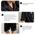 Men Satin Pajama Set Sleepwear for Man Summer Short Sleeve Button-Down Shirt & Shorts Pajamas 2 Piece Home Clothes Short Suit. 