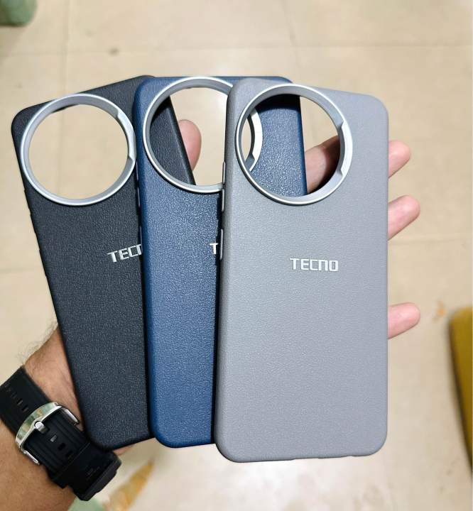 Tecno Spark 30 Pro slim protective soft back cover With leather texture