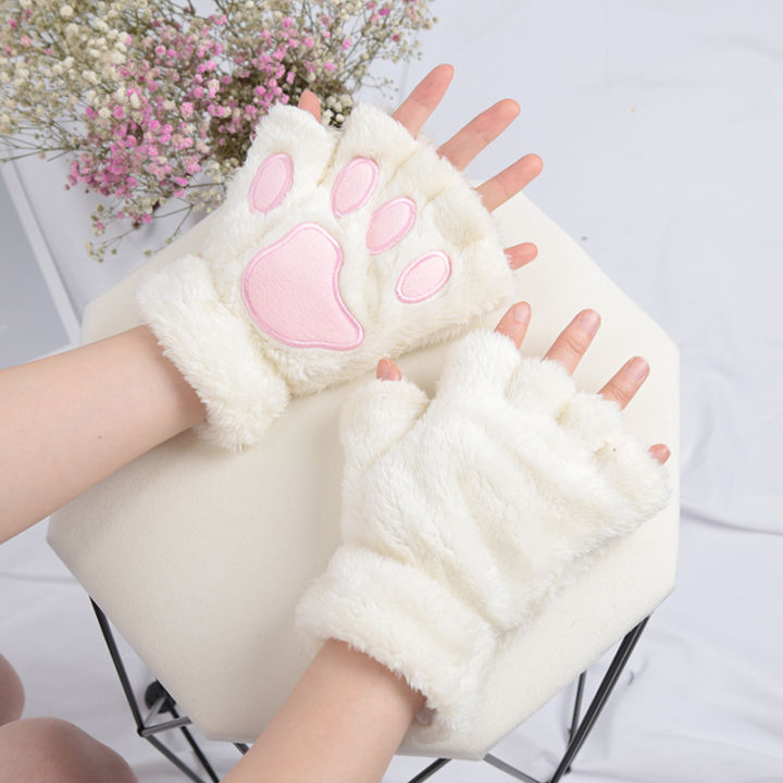 New%20Kawaii%20Women%20Warm%20Cat%20Gloves%20Fashion%20Girls%20Cat%20Claw%20Paw%20Plush%20Mittens%20Soft%20Plush%20Short%20Fingerless%20Half%20Finger%20Winter%20Gloves%20-%20Image%207