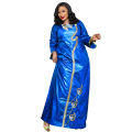 African Attire For Women Bazin Riche Embroidery Plus Size Elegant Party Church Dress. 