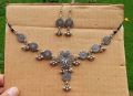 Antic choker set including choker and earrings - Oxidized metal jewellery.