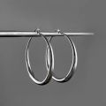 New Big Circle Hoop Earrings for Women Trendy Exaggerated Silver Gold Color Metal Geometric Smooth Round Earring Jewelry. 