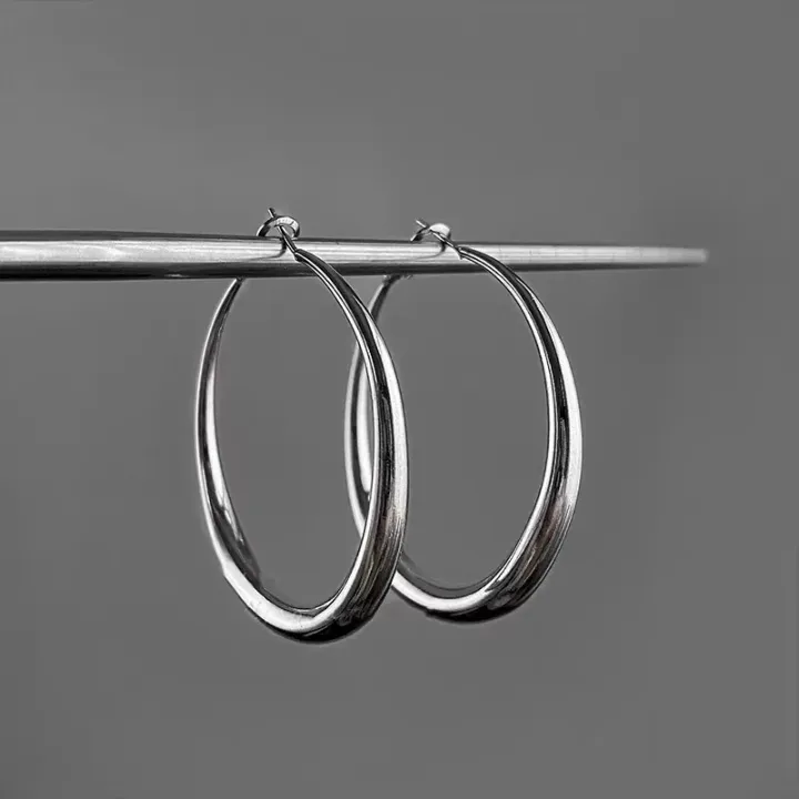 New%20Big%20Circle%20Hoop%20Earrings%20for%20Women%20Trendy%20Exaggerated%20Silver%20Gold%20Color%20Metal%20Geometric%20Smooth%20Round%20Earring%20Jewelry%20-%20Image%208