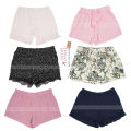 2-PIECES PACK Stretchable Elastic Waist Full Cotton Summer Short Pants for Girls/Export Essence. 