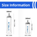 1pc New Large Caliber Soft Water Bottle Collapsible Convenient Sports Water Bottle for Cycling,Hiking,Trail,Running,Fitness. 