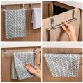 Towel Rack Over Door Stainless Steel Towel Bar Storage Organizer Bathroom Kitchen Cabinet Door Hanging Towel Rack.