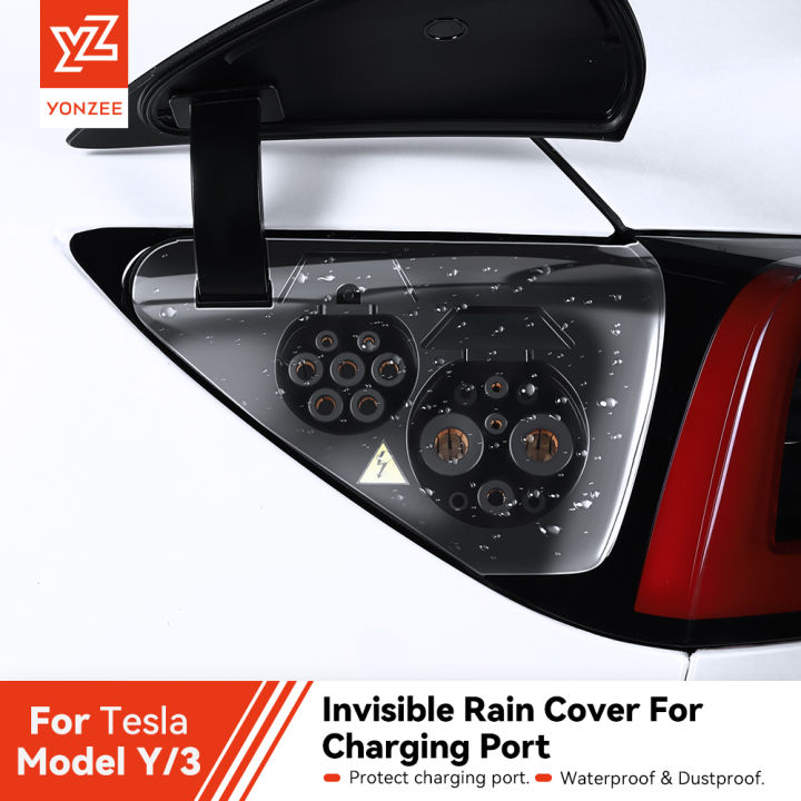 YZ For Tesla Model 3 Y Highland Juniper 2021-2025 Charger Port Cover Outdoor Rainproof Protection Dustproof Covers accessory