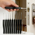 Stainless Steel Lock Pick Set, Locksmith Tools with Broken Key Extractor Hooks, DIY Hand Tools for Key Removal & Lock Repair. 