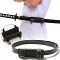 Cosplay Retro Sword Belt with Adjustable Samurai Scabbard PU Leather Knight Sword Stand Wasit Blet.