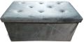 Foladable Velvet Ottoman and Storage Box, Soft Stool, Foot tray.Toys, Clothes, Jewelry,Bedding, Home Accessories,Books Storage.. 