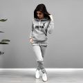Autumn Winter Daily Casual Sporty Hoody Outfit Women's Jogger Set Hoodies and Sweatpants Female Home Outdoor Comfort Sportswear. 