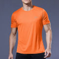 Men's Quick Dry Short Sleeve Gym Running Moisture Wicking Round Neck T-Shirt Training Exercise Gym Sport Shirt Tops Lightweight.