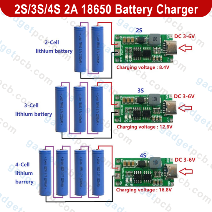 Multi-Cell%202S/3S/4S%202A%20Boost%20Charging%20Module%20Type-C%20USB%202S%20BMS%203S%20BMS%204S%20BMS%20Lithium%20Li-ion%20Battery%20Charging%20Protection%20Board%208.4V%2012.6V%2016.8V%20Step-Up%20Power%20Charger%20Module%20-%20Image%204