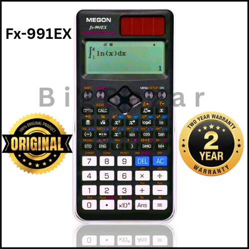 2 Year Official Warranty Fx 991ex , Orginal , megon fx 991 ex , megon scientific calculator , 991ex calculator, scientific calculator fx 991 ex , Black & white.