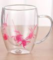 Double Wall Glass Drink Mug with Handle, Heat Resistant Tea Cups, Coffee Mugs for Coffee Cappuccinos Beverage Latte Milk, Style A. 