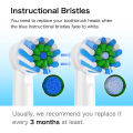 4pack Toothbrush Heads Compatible with Most Oral B Electric Toothbrushes, Pack of 4 Replacement Toothbrush Head,White.