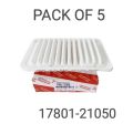 AIR FILTER 17801-21050 PACK OF 5. 