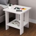 Foldable side table with pvc edging tape , small coffee table , modern side table, accent end table, Nordic style bed side table. 