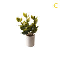 1:6 Dollhouse Miniature Potted Plant Green Leafed Plant Pot Bonsai Home Garden Decor Toy Doll House Accessories. 