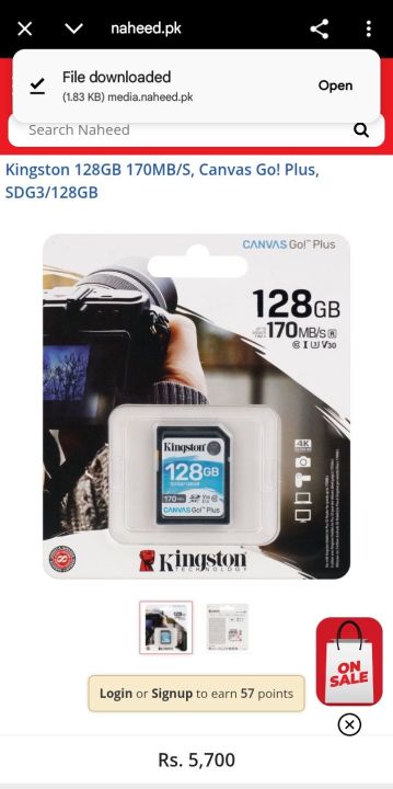 Kingston%2064GB%20/%20128GB%20SDXC%20Canvas%20Go%20Plus%20170MB/s%20Read%20SDG3%20Memory%20Card%20-%20Image%205